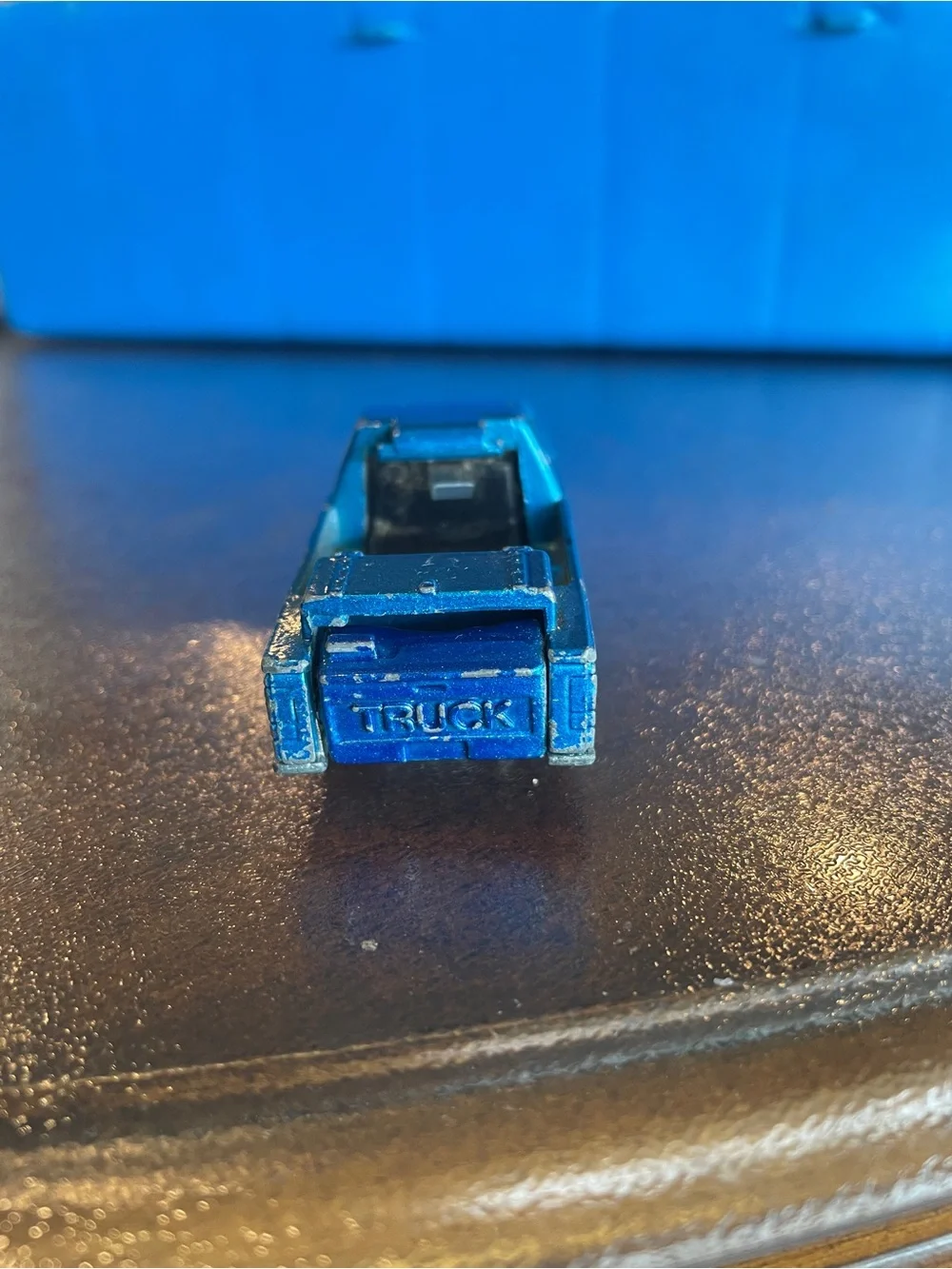 VTG HOT WHEELS HONG KONG X-15 CRACK-UPS PICK-UP TRUCK-MISSING BED COVER-BLUE